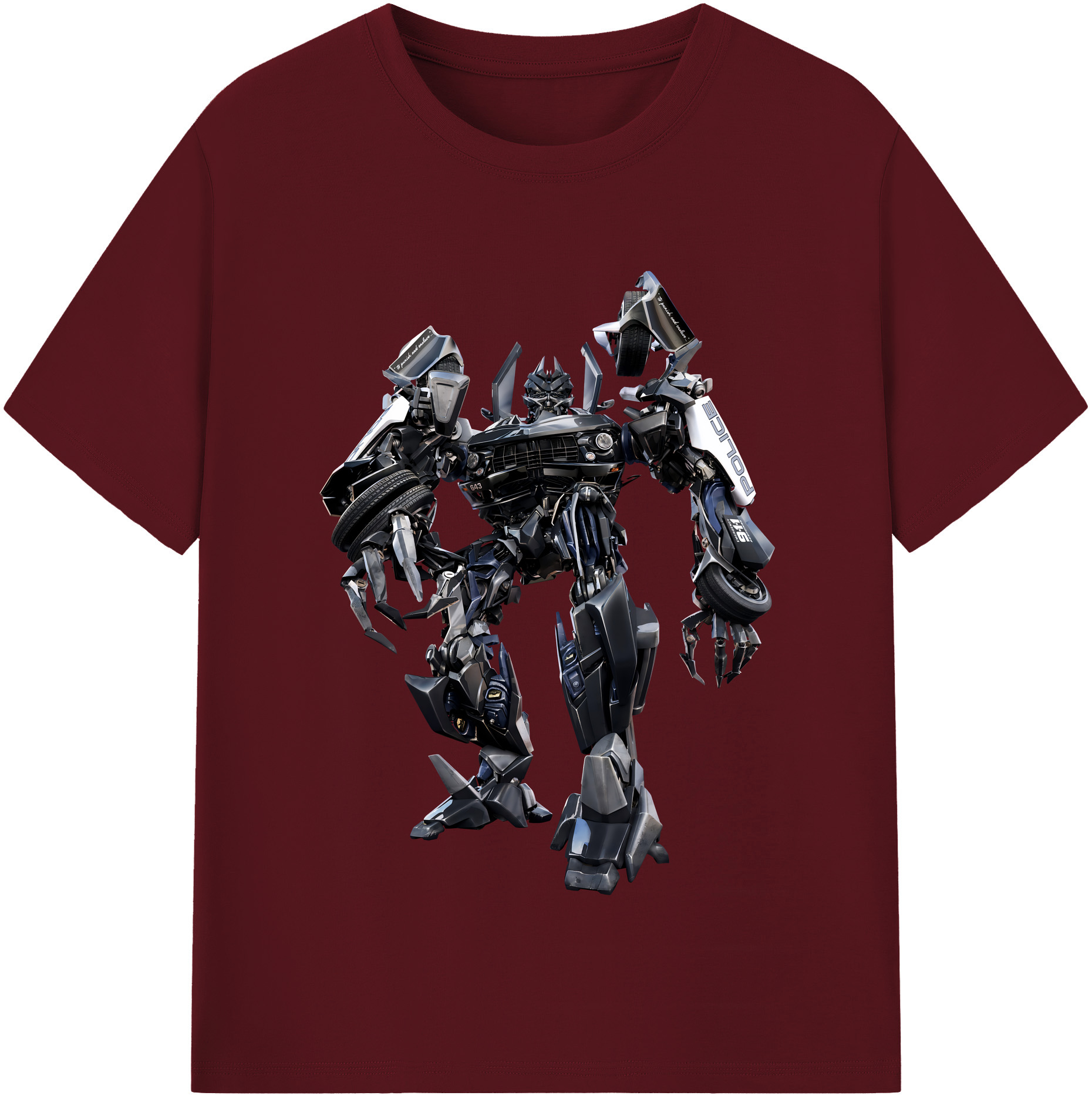（画像用） Transformers トランスフォーマー 綿100％半袖Tシャツ（フロントプリント）
